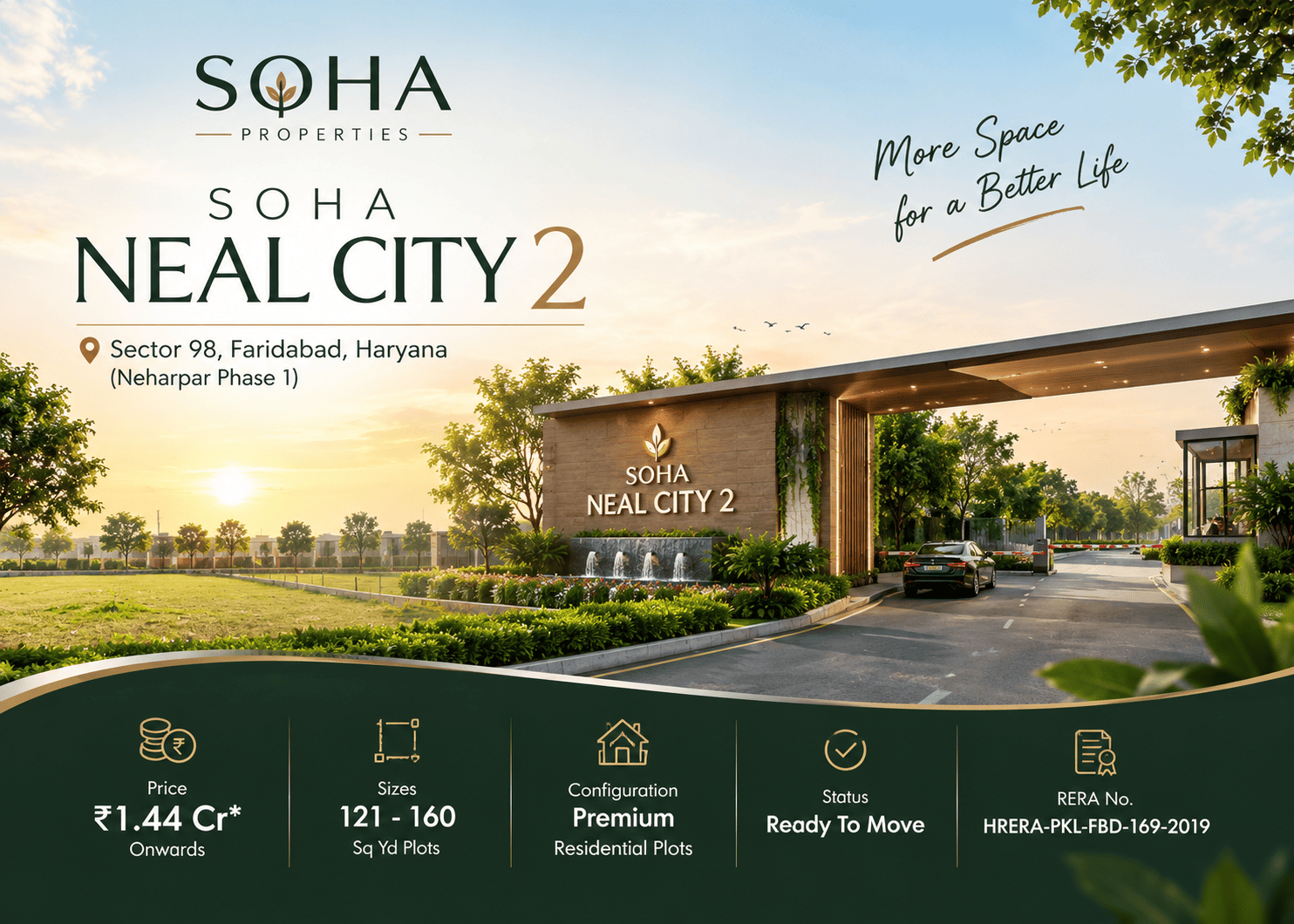 Soha Neal City 2 Sector 98 Faridabad - Premium Residential Plots