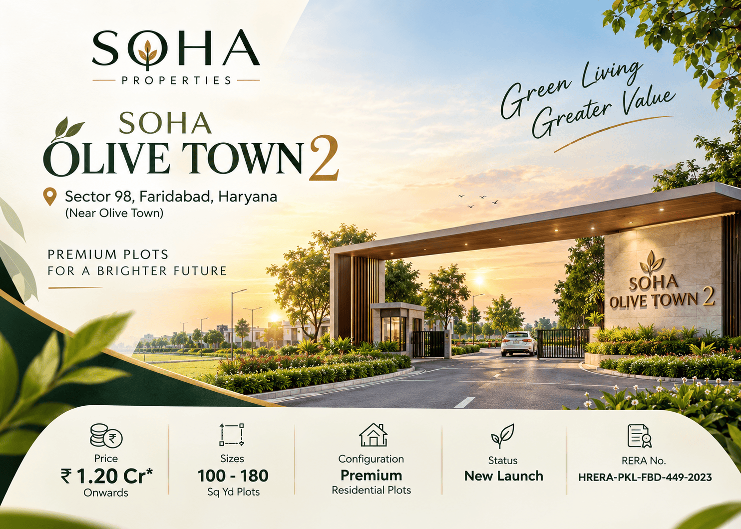 Soha Olive Town 2 Sector 98 Faridabad - Premium Residential Plots